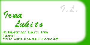 irma lukits business card